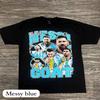 Lionel Messi Goat Fußball Grafik T-Shirt Europäisch und Amerikanisch Sommer Neu Herren und Damen Reine Baumwolle Top
