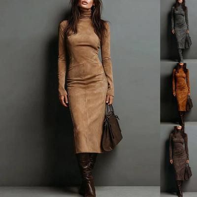 New Autumn Winter Sexy Slim Fit Long Sleeve Undershorts Dress for Women, Slimming Effect, Suitable with Coat, Fashion Bodycon Skirt
