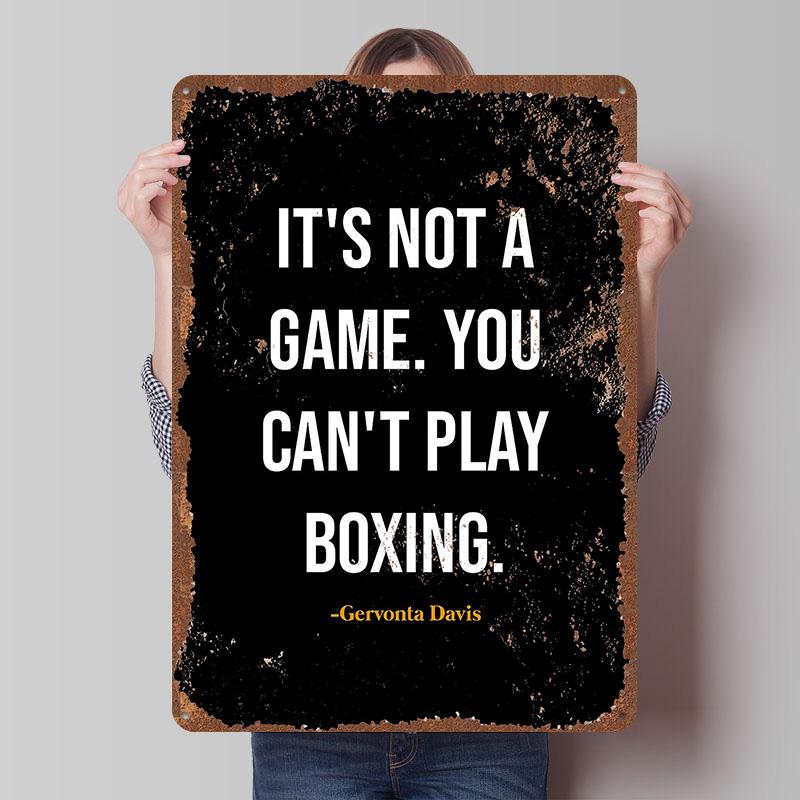 Gervonta Davis Boxer Metal Posters Custom Vintage Metal Signs Wall Art Tin Plaque for Man Cave Modern Home Decoration Ornaments