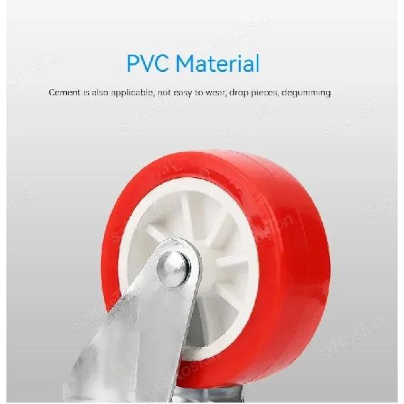 4Pcs Universal Caster Wheel Heavy Duty Swivel Caster Capacity Wear Resistant PVC Industrial Castor Wheel Furniture Wheels Caster
