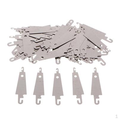 50Pcs Steel Hook Threader Help For Hand Sew Ribbon Embroidery Stitching Sewing DIY Craft Work Set