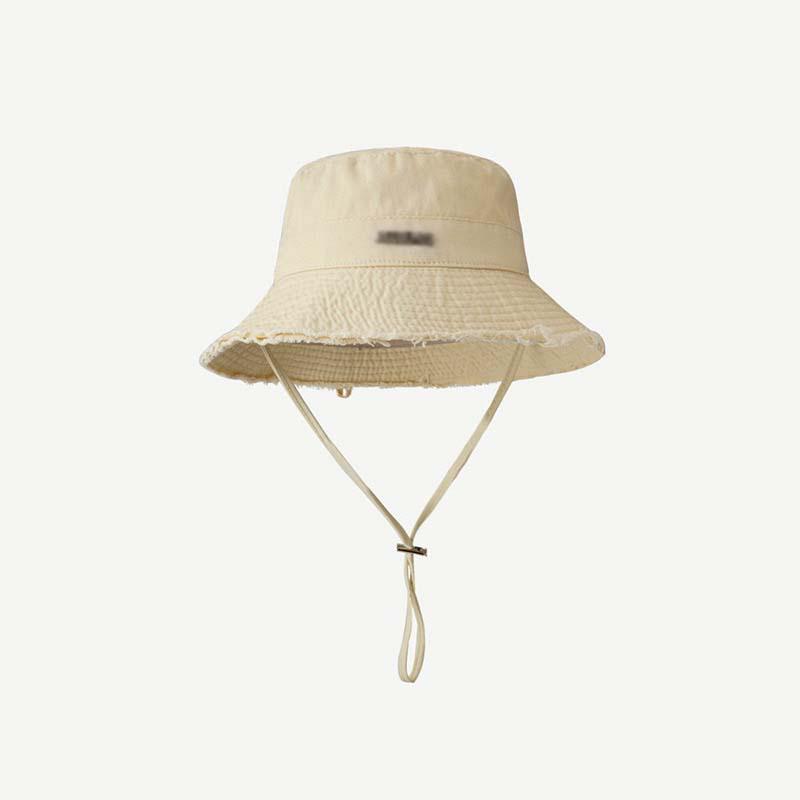 Women's Foldable Retro Bucket Hat: Japanese-Style Sun Hat with Frayed Edges, Korean Slimming Design