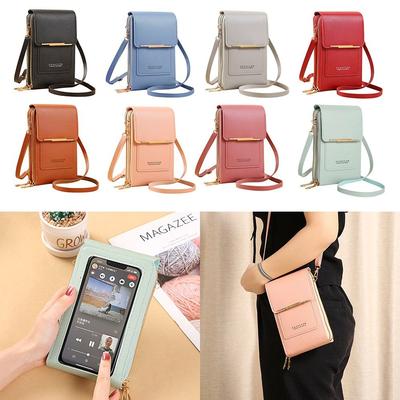 Leather Bag Touch Screen Phone Purse Crossbody Bags Women Travel Smartphone Handbag