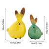Long Eared Bunny Sculpture Ornaments Desktop Ceramic Easter Rabbit Bunny Figure Cute Home Decorations
