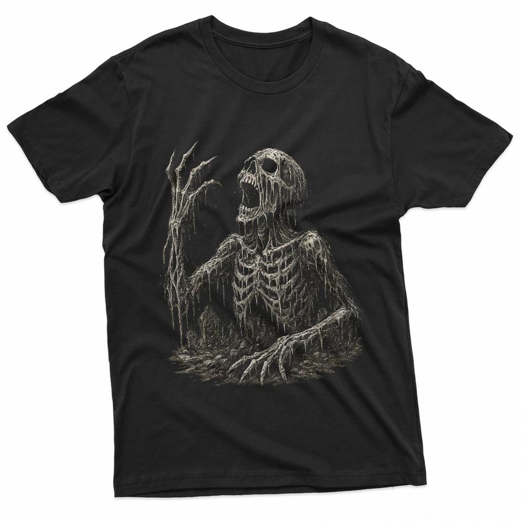 Zombie Skeleton Undead Horror Grave Goth T-Shirt