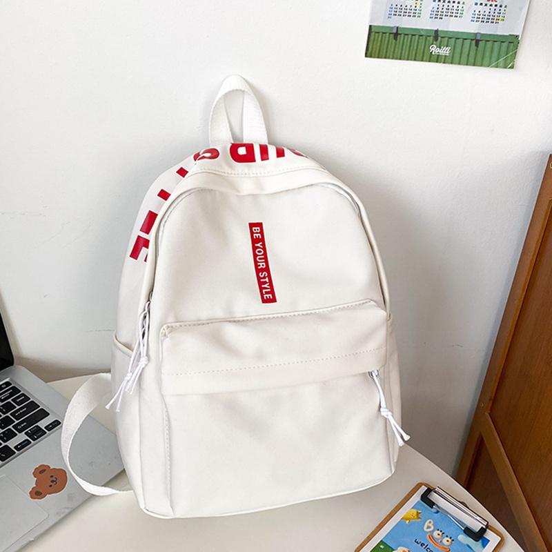 IELGY Rucksack Damen Großraum Computertasche Student Trend Mode Buchstaben Einfacher Rucksack