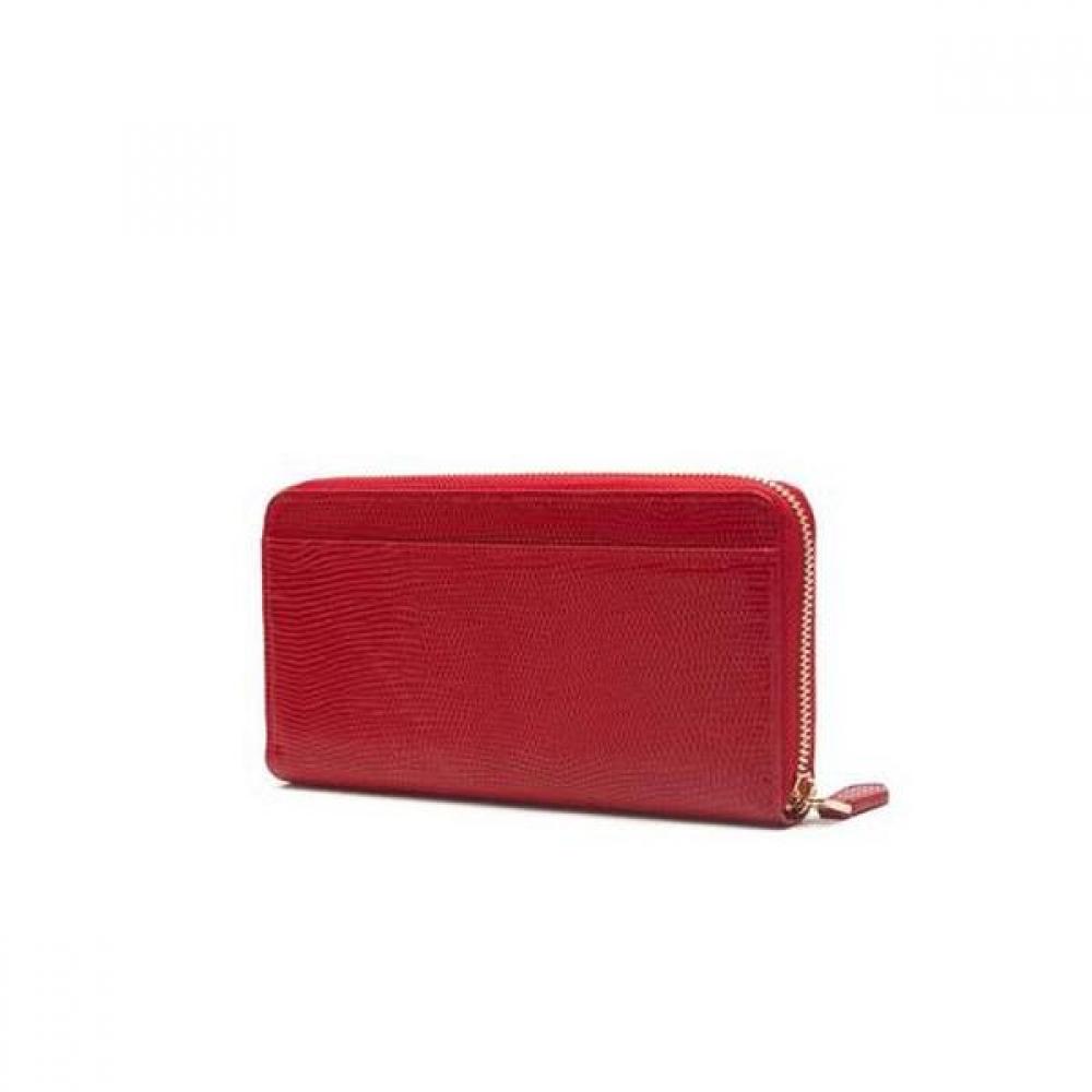 Daks Red Leather Swarovski Dd Logo Zip Wallet Dcwa1f285