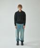 PINBLACK (Men) Button Collar Neck Wool Knit Black