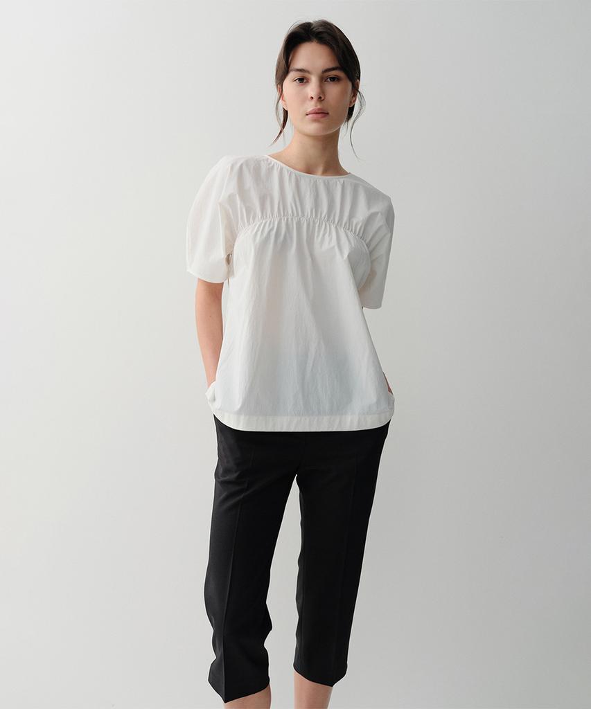Ia Shirring Blouse (White)