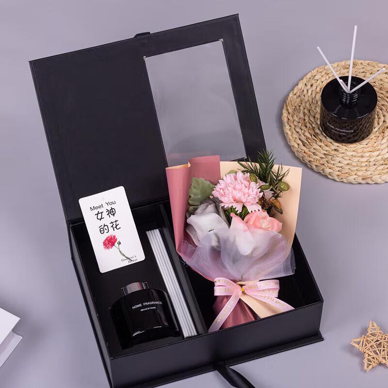 JINGRUIXIANG Romantic Carnation Preserved Flower Gift Set