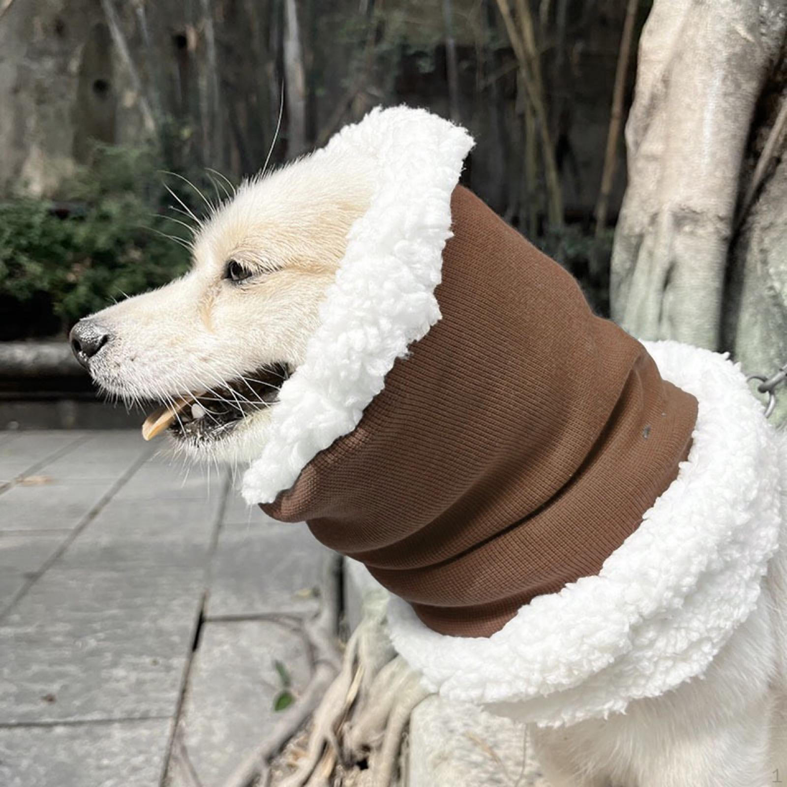 

Чехол шарф зимний теплый костюм домашнее животное ухо бесшумный S Brown