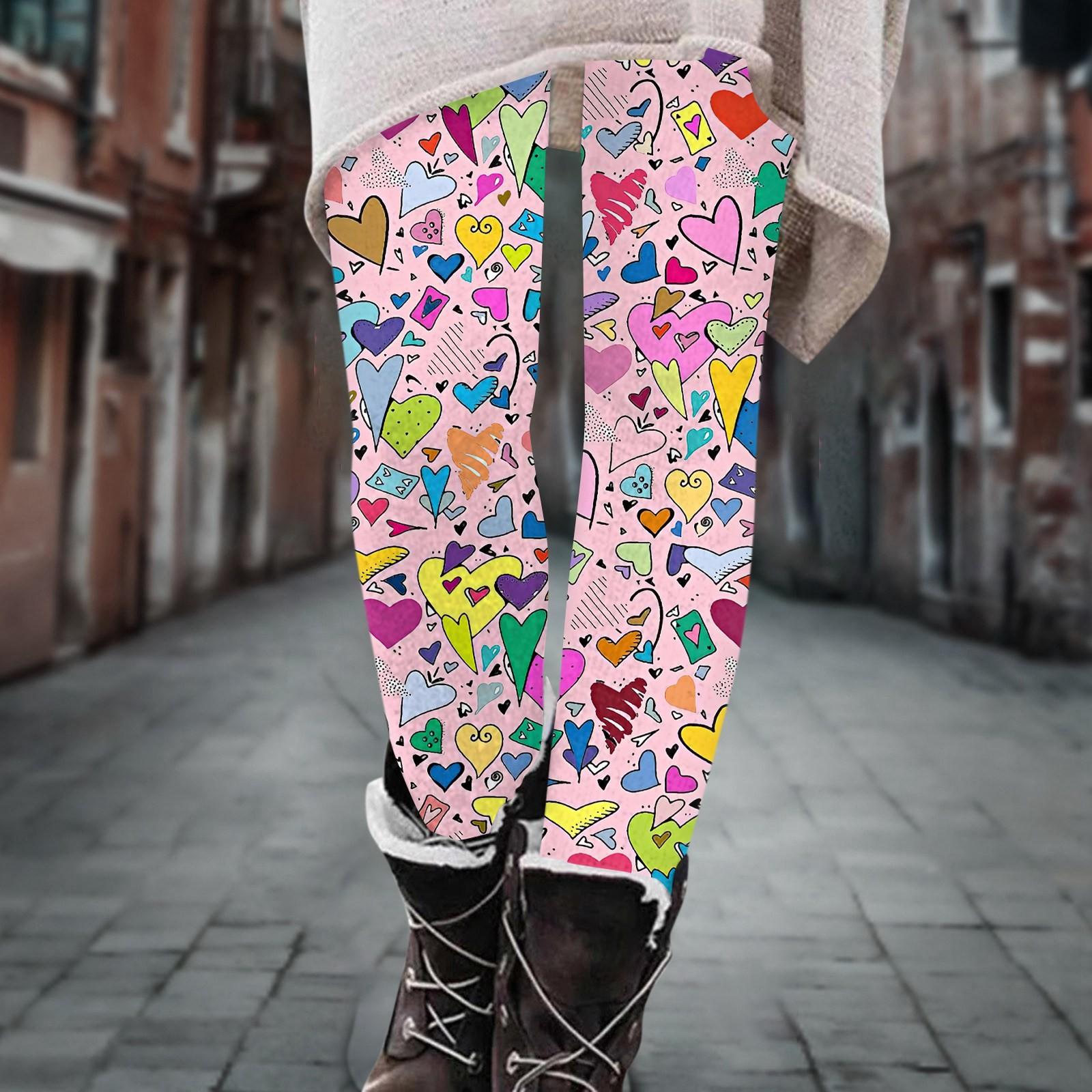 

Женские брюки, эластичные мягкие хлопковые леггинсы с принтом, повседневные домашние пижамы XL фиолетовый