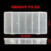 Factory Luya Box Fishing Tackle Box Double Buckle Transparent Six-Grid Bait Box Accessory Box Plastic Box
