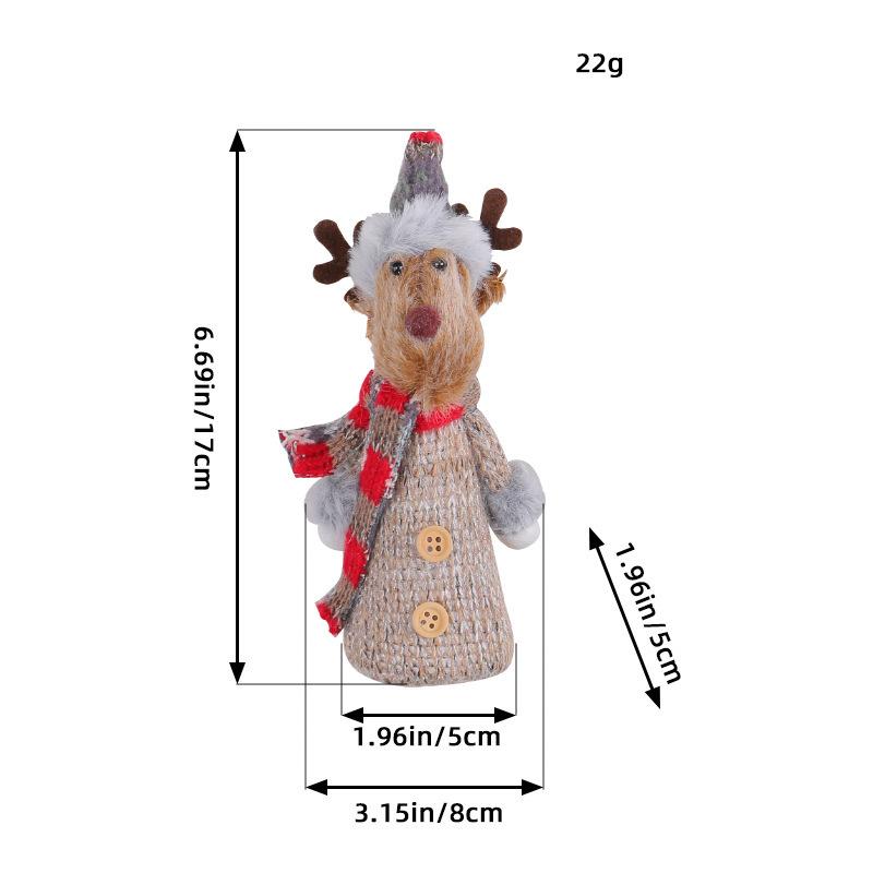 

Рождественский вязаный кулон-кукла Чжунран Кукла для украшения рождественской елки Рождественский кулон-подвеска S3-20 Fawn