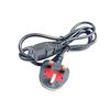 UK Power Cord with C5 Connector for Computers, Printers, and Scales - Large UK Plug with Fuse