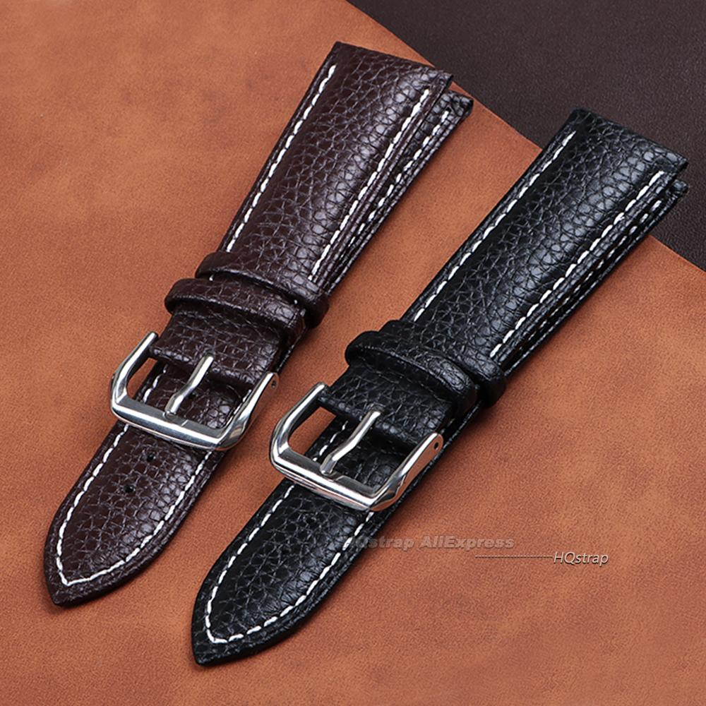 New Leather Watch Strap 18mm 20mm 2mm for Samsung Watch4/5/6/7 40mm 44mm Classic Replacement Bracelet Lizard Pattern Wristband