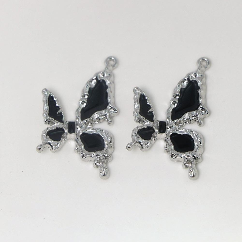 

Изготовление ювелирных изделий 2 шт. бабочка серебряный сплав капающие масляные подвески подвески DIY ожерелья и серьги сильный металлический блеск