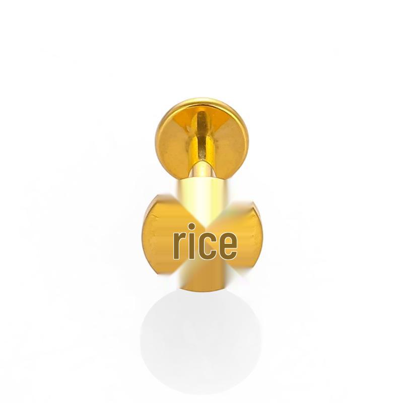 Titanium Zirconium Flat End Bar Ear & Lip Stud Piercing Jewelry