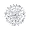Vintage European and American Rhinestone Flower Brooch for Women, Elegant and Luxurious, Suitable for Suits, Coats, and Jackets, Brooch Accessory