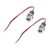2PCS 14mm LED Metal Indicator Dash Panel Turn Signal Indicator Lamp for Bike Boat Green Light