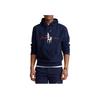 Polo Ralph Lauren Logo Printed Hooded Sweatshirt Men sweatshirt Navy-Blue 710839053-001