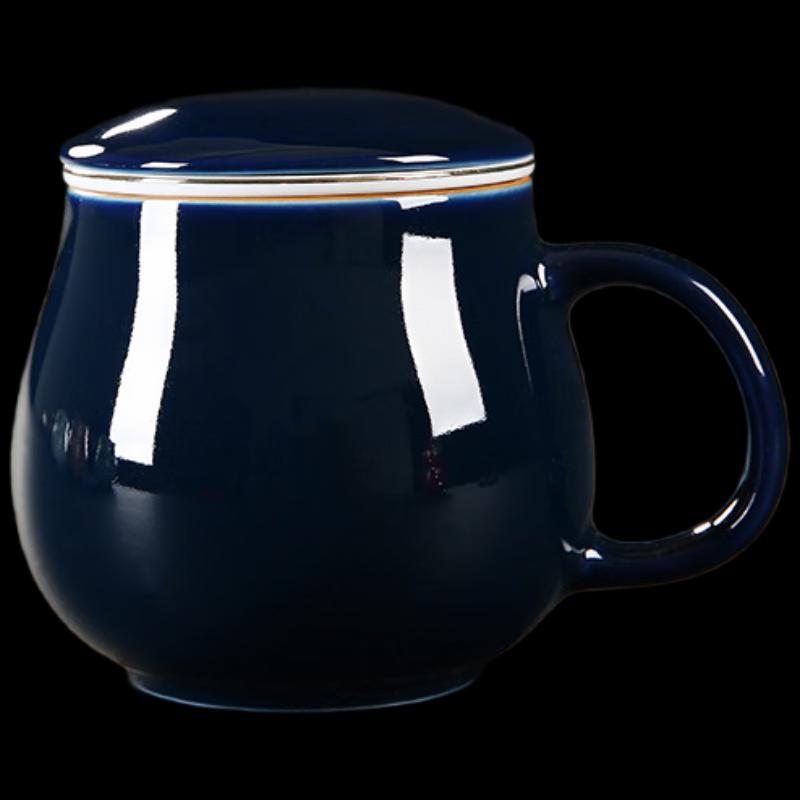 TLAKEHO Apple-Shaped Ceramic Tea Infuser Mug