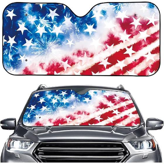 Talayituse Funny Family Dogs Print Windshield Sunshade for Car SUV Truck Foldable Uv Ray Reflector Front Window Sun Shade Visor Shield Cover
