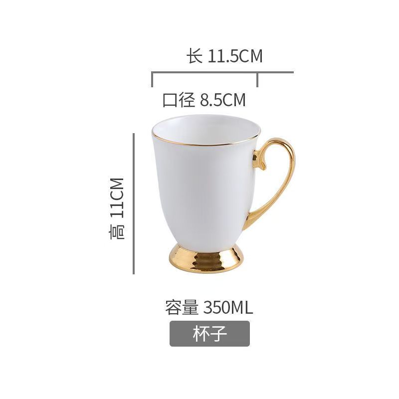 Phnom Penh White Coffee Couple Cup,280ML Light Luxury Mug European Creative Personality Trend Bone China Mugs Ceramic Drinkware