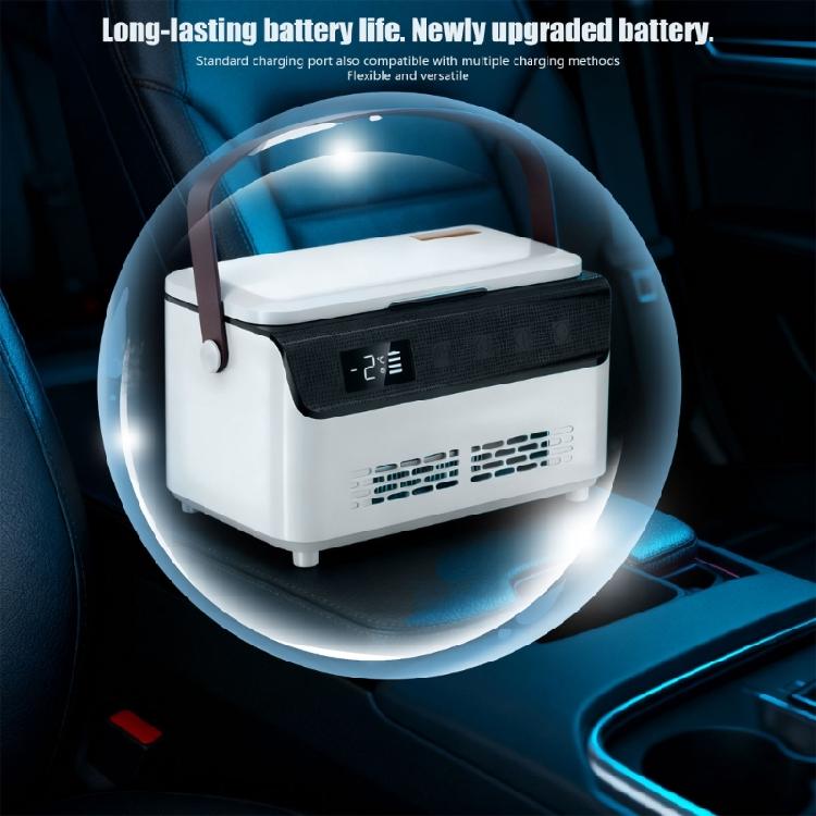 Double Layer Temperature Display Car Coolers Box with Temperature Display ABS Construction And Easy Transport
