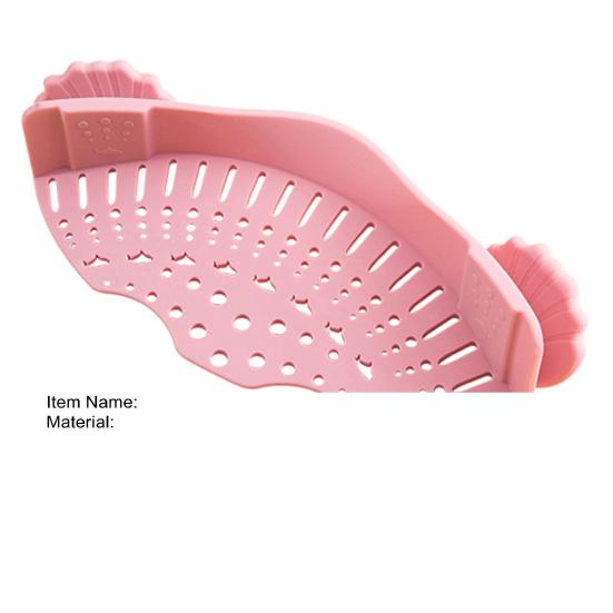 Silicone Pot Strainer Adjustable Clip On Drainer for Pots Bowls Fine Mesh Kitchen Filter Handheld Fruit Washing Tool for Pasta Veggies Noodles