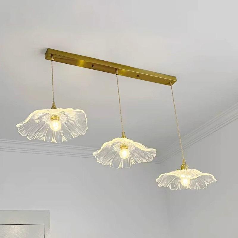 French Restaurant Chandelier American Garden Simple Coffee shop Light Luxury Senior Sense of Complex Creative Lotus PendantLamp