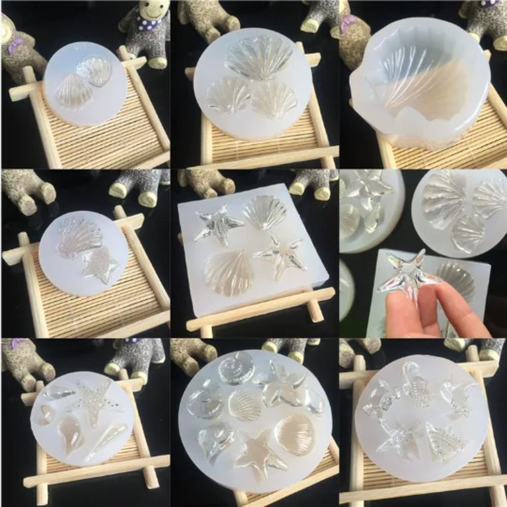 Ocean Series Silicone Molds Shell Starfish Conch Crab Crystal Epoxy Mold DIY Candle Handmade Decorations for Jewelry Pendent