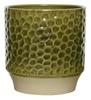 Ceramic flower pot, green, 13 x 13 cm