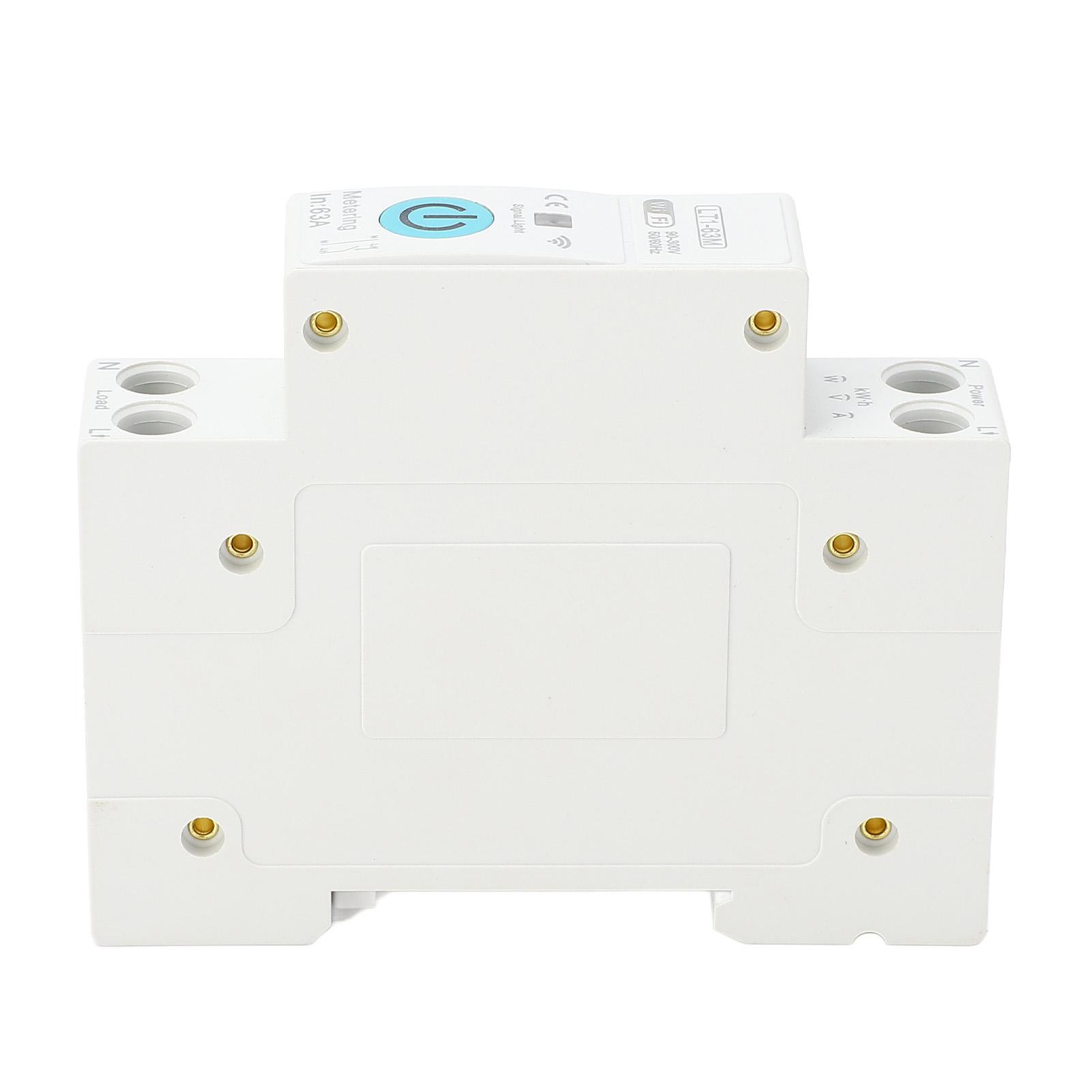 

Circuit Breaker Single Phase Wifi APP Control 35mm Din Rail Switch for Tuya AC90V300V 63A