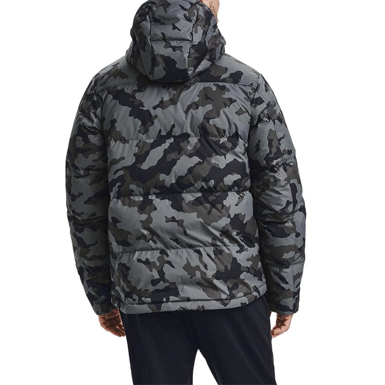 Under Armour Sportstyle Warm Hooded Down Jacket Men Outerwear Black 1355853-002