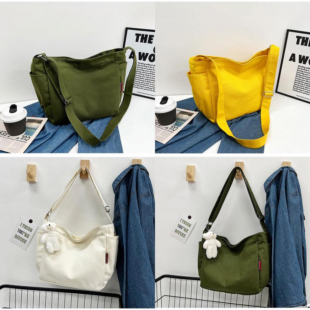 Urban Style Canvas Bag For Women With Zipper Closure And Phone Pocket For Casual Daily Use