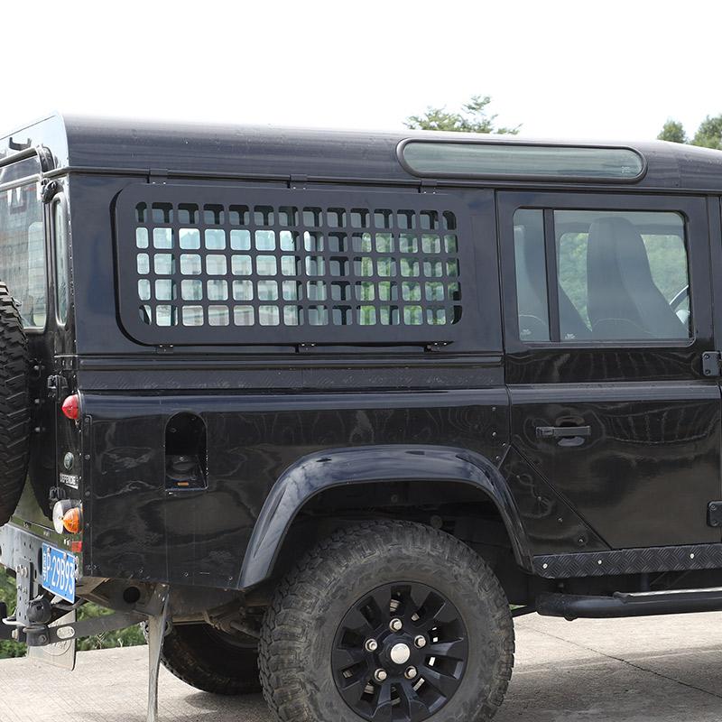 Aluminum alloy Rear Side Window Protective Hanging Bag Board Exterior For Land Rover Defender 110 130 2004-2019 Car Accessories