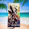 Anime B-Black Hot C-Clover Microfiber Printed Beach Towel Mountain Climbing Yoga Beach Swimming Running Absorbent Soft Towel