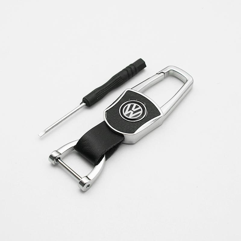 For Volkswagen 3D Metal/Leather Car Keychain Key Chain Ring Key Holder For VW Golf 6 7 8 4 5 MK4 MK5 MK6 MK7 B6 GTI Key Chain Rings Accessories YZ6