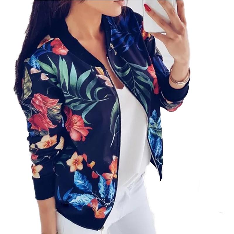 New Women's Floral Print Autumn Jacket Shirt - European & American Style