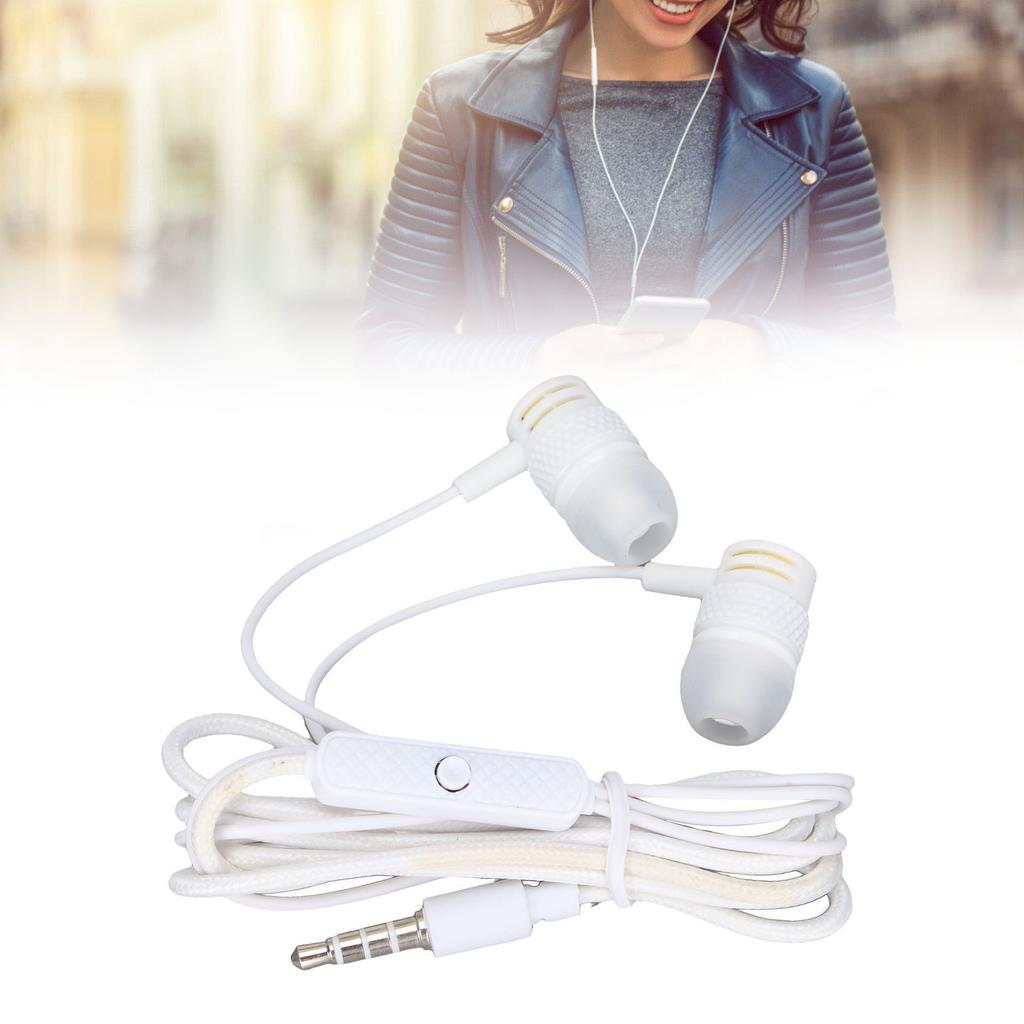 JY‑075 3.5mm Plug Headphones Noise Isolation Wired Earbuds with Mic and Call Controller for Exercise