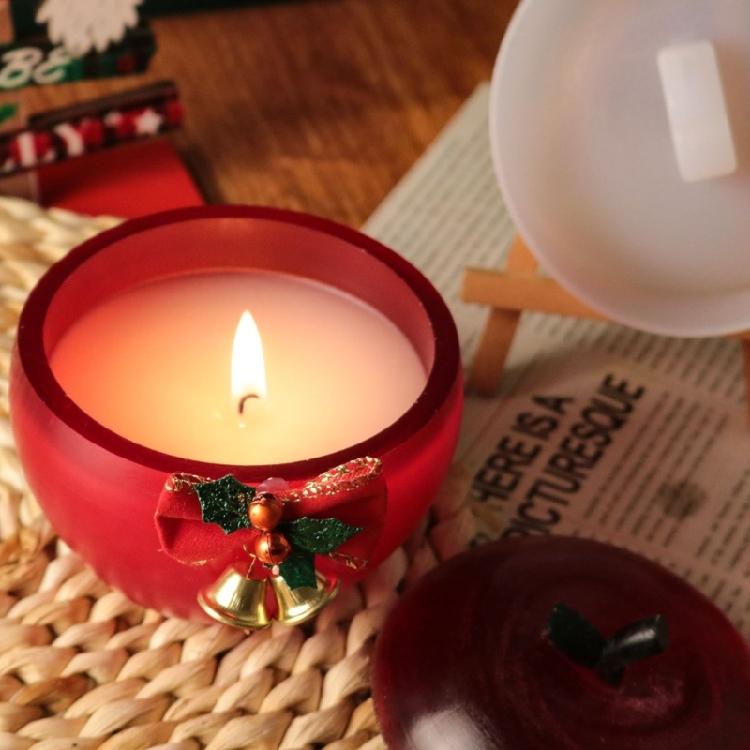 Fruit Jar with Lid Silicone Mold Christmas Jewelry Storage Box Plaster Molds DIY