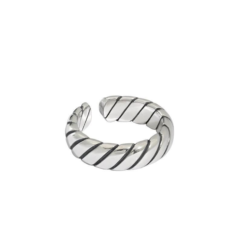 Geometric Open Unique Ring With Playful Smile Face For Fashion Women Forward