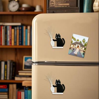 1/2Pcs Cat Whiskers Holder Refrigerator Magnet Cat Hair Miniature Vase Collector Container Pet Memorial Keepsake Decoration