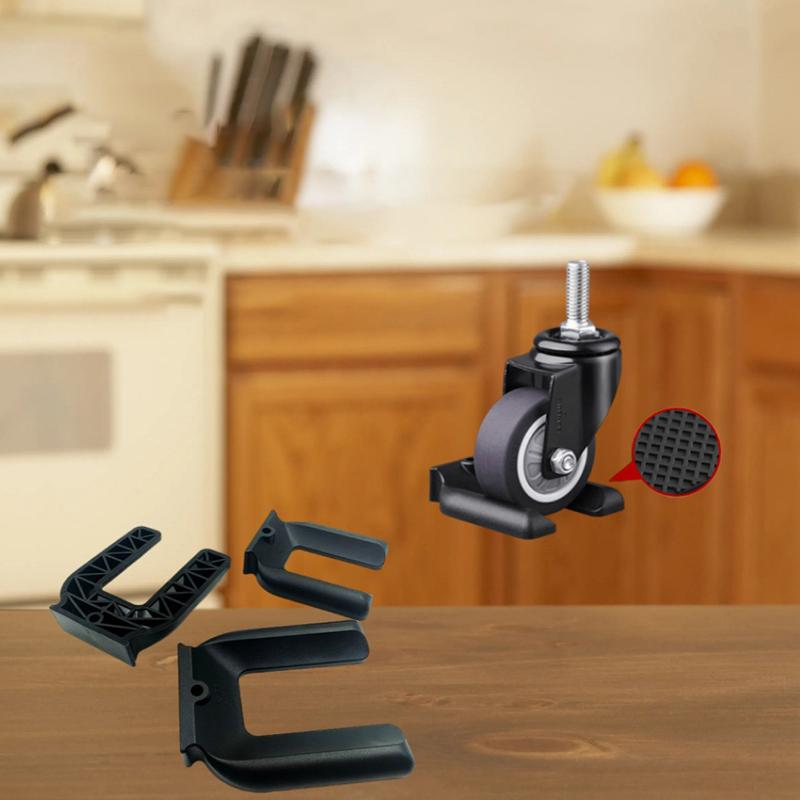 4 PCS Office Chair Wheel Stopper Furniture Caster Cups Floor Protectors Anti Vibration Pad Chair Roller Feet Anti-slip Mat