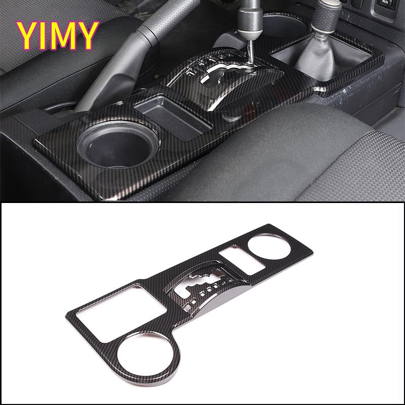 For Toyota FJ Cruiser 2007- LHD ABS Carbon Fiber Automotive Parts Control Shift Panel Decorative Strip Cover Accessories