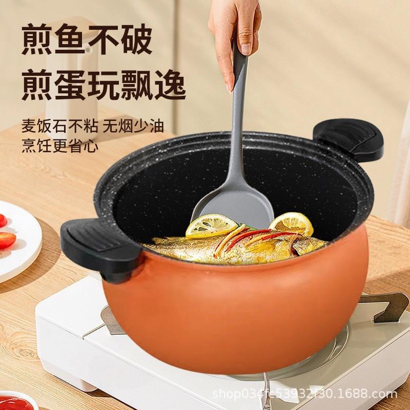8L Nonstick Cast Iron Pressure Cooker Stovetop Soup Stewing Multi-Use Pot Compatible With Induction Gas