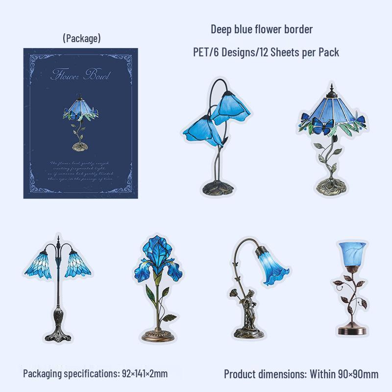 

Beautiful Day Flower Cup Lighting Theme Collage PET Stickers - 12 Sheets, 4 Designs