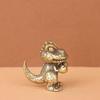 Solid Brass Boxing Dinosaur Figurine Fine Handcraft Vintage Look Perfect For Desktop Decor Dinosaur Lovers Collection Gifts
