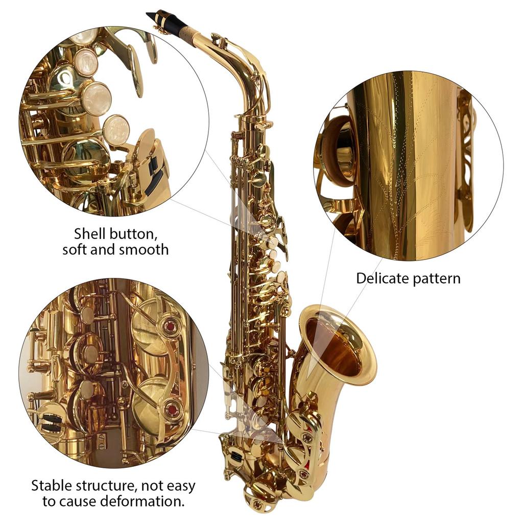 Saxophone Brass Material Eb Alto Saxophone for Performance for Beginners Experienced Players